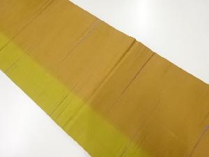 リサイクル　手織り紬霞模様織出し全通袋帯